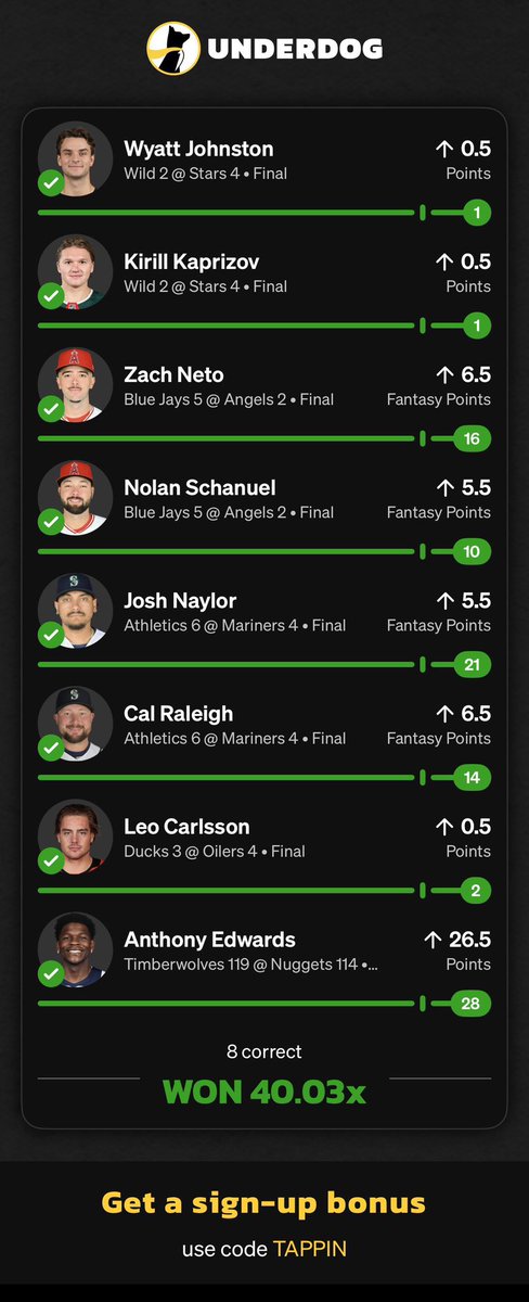 LukaOhtani's tweet photo. Friendly Reminder what I’ve done since Monday…

Nobody can do what I do.

Nobody does what I do.

Nobody does it for FREE.

✅ 155x MLB HR
✅ 56x MLB
✅ 40x NBA MLB NHL
✅ 38x MLB NHL
✅ 24x MLB
✅ 22x NHL
✅ 16x NBA NHL MLB
✅ 7x MLB

That doesn’t include the smaller wins. https://t.co/ThqETjzWLF