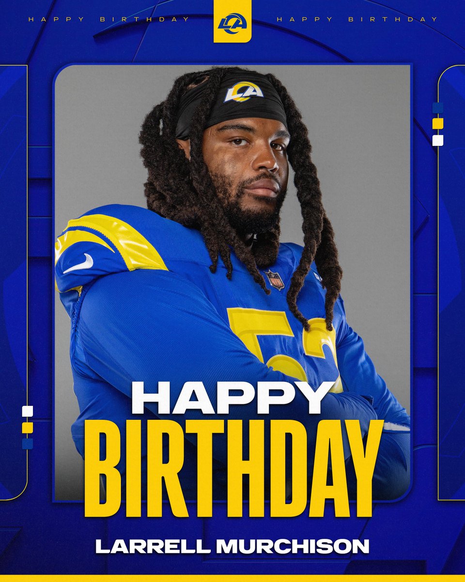 RamsNFL's tweet photo. Happy Birthday, @Murchboy92 !🥳💙 https://t.co/1nZiFrJBOu