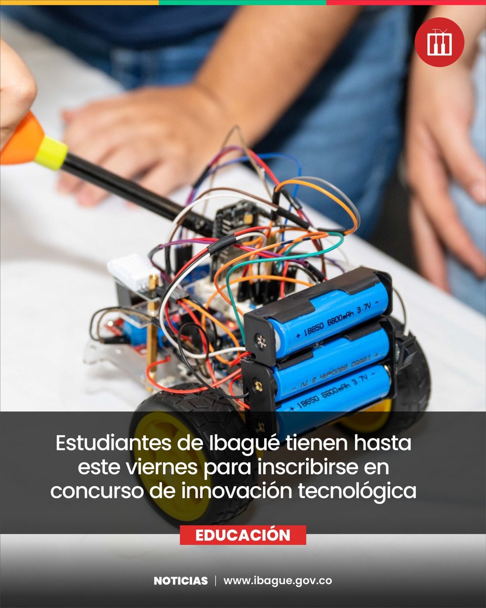 Semibague2020's tweet photo. 🤖 El 24 de abril cierra la inscripción virtual para participar en las categorías de robótica y desarrollo de aplicaciones.

Más información aquí 👇🏻
https://t.co/ozEaDGcFVL https://t.co/IBLvyk20Y4