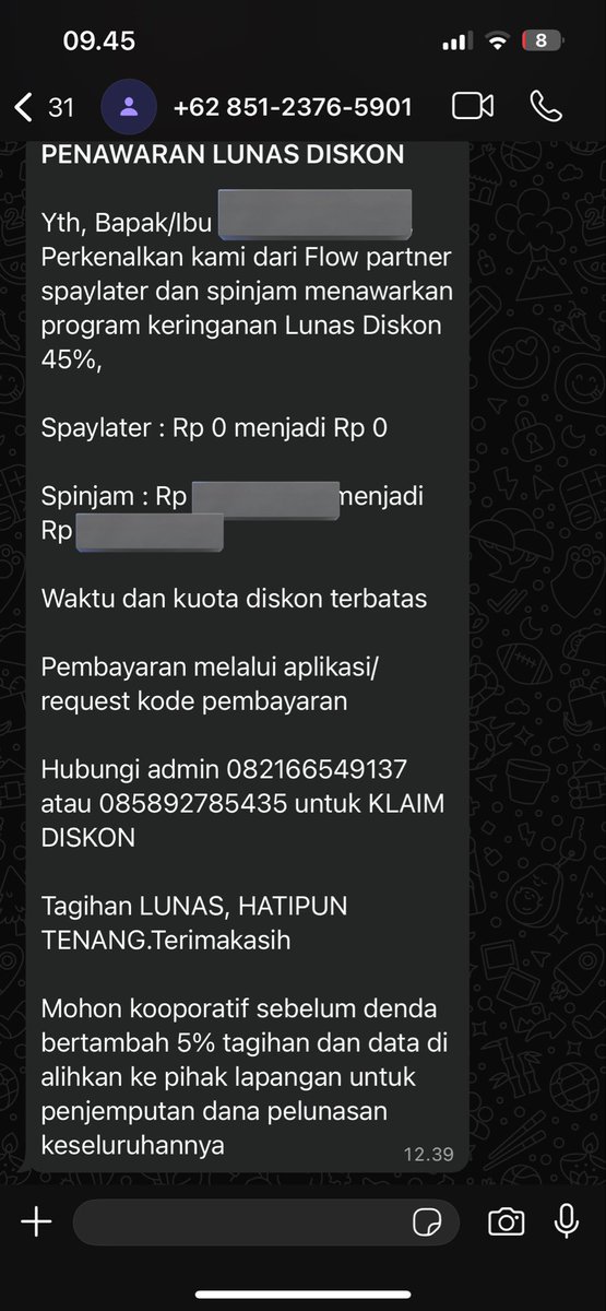 bisaberes's tweet photo. Kemarin siang ditawarin diskon shopee. Kupikir awalnya mereka nawarin diskon dari jumlah pokok sebelum telbay. Ternyata mereka kasih potongan setelah totalnya 2x lipat dari jumlah pokok + denda dan bunga setelah telbay.
Itu sih kaya sama aja kaya totalan sebelum telbay. https://t.co/7bRgAinF5M