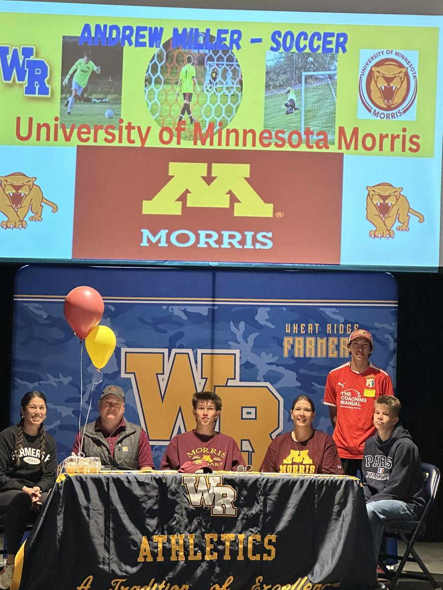 WheatRidgeAD's tweet photo. @JeffcoAthletics @farmerchampions congratulations to great Farmers - Haleigh Seeking and Drew Miller. Both will be taking their soccer talents to the next level. Once a Farmer, Always a Farmer! https://t.co/4S94FoMDTS