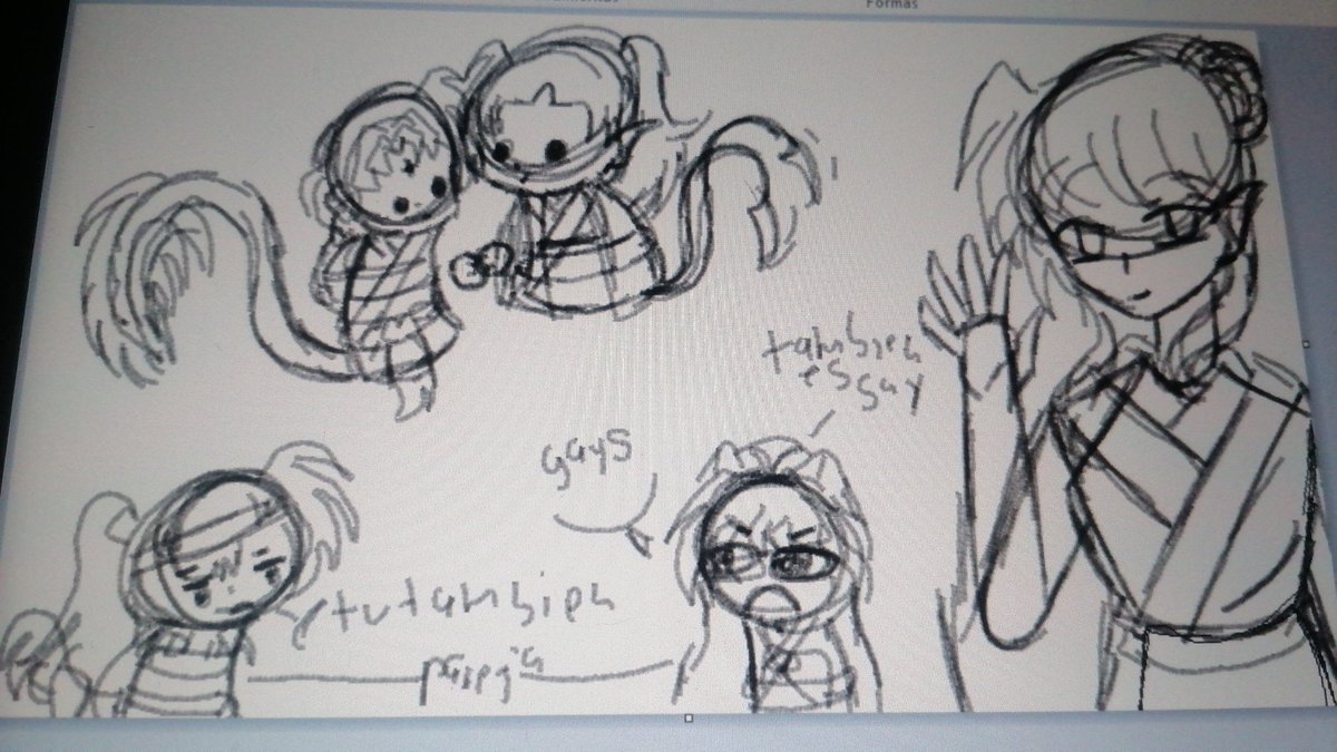 IvanaxdP's tweet photo. Bocetos randoms que hice en mi tablet de dibujo, inuyasha y koga al ver que bankotsu y byakuya son pareja (teniendo en cuenta que es pareja de koga) y alado uno de mis ocs

#inuyasha #kogainuyasha #bankotsuinuyasha #byakuyainuyasha #oc https://t.co/ofTVFe0hRp