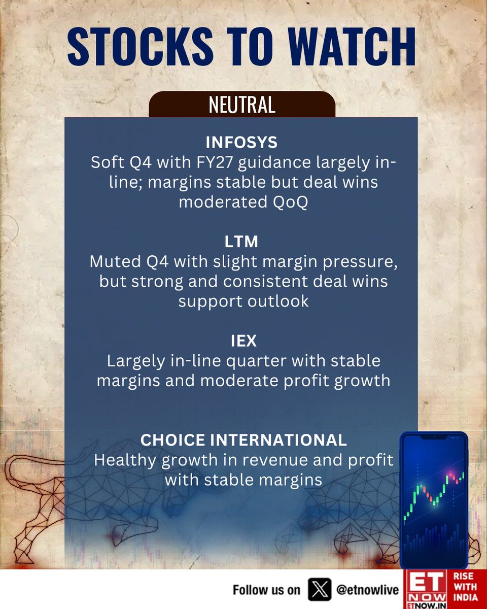 ETNOWlive's tweet image. Stocks To Watch |📊Ready, set, trade! Keep an eye on these stocks as they set the market buzz

 #StockMarket #StockMarketIndia #StocksInFocus