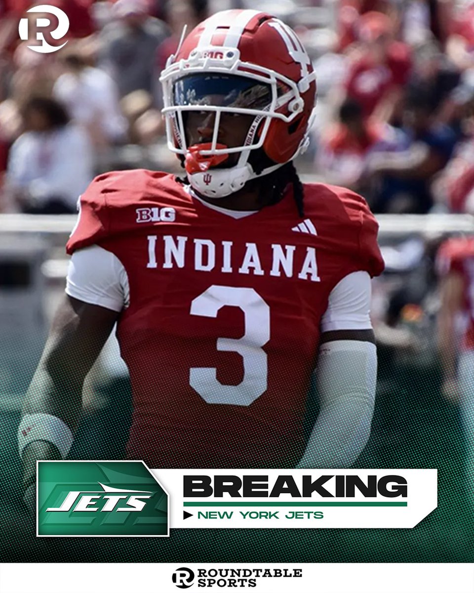 JetsRoundtable's tweet image. The #Jets have selected #Indiana WR Omar Cooper.