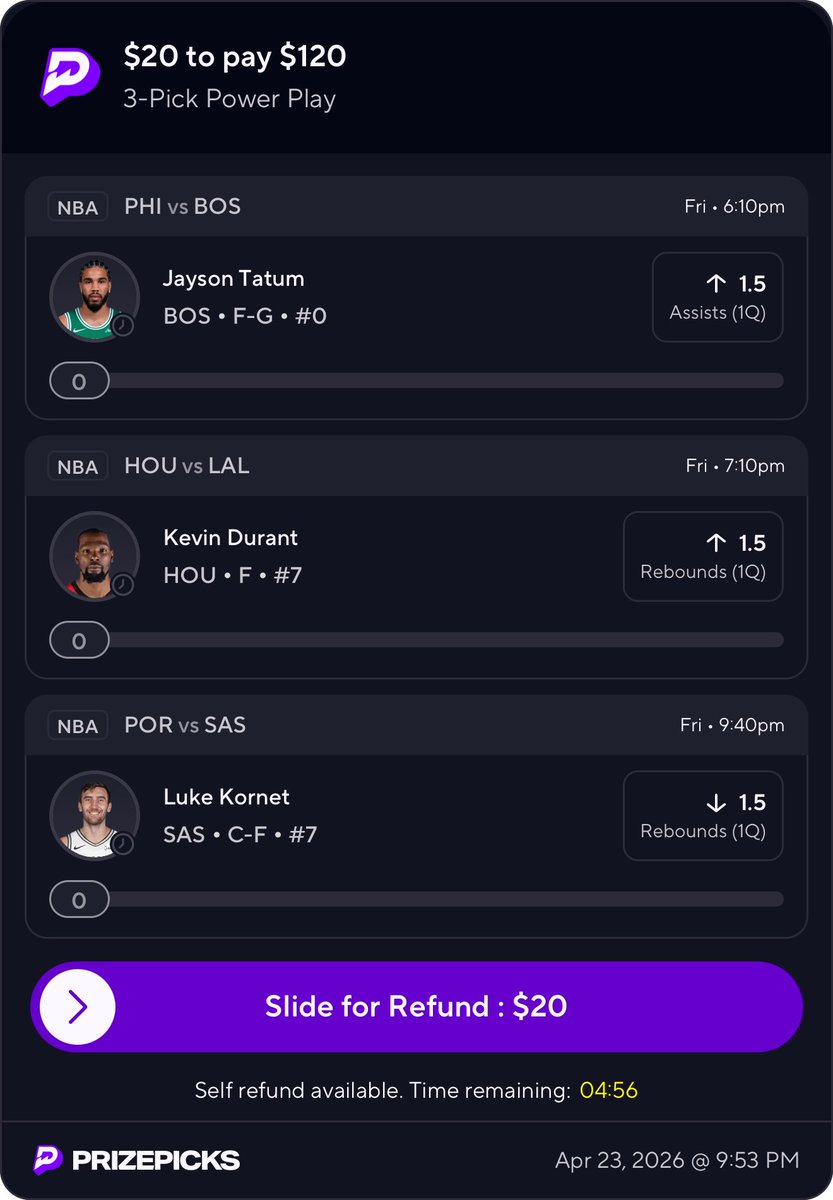 Tone_a_Degen's tweet image. 1st Quarter Sweat Anyone?? #PrizePicks #Ladder