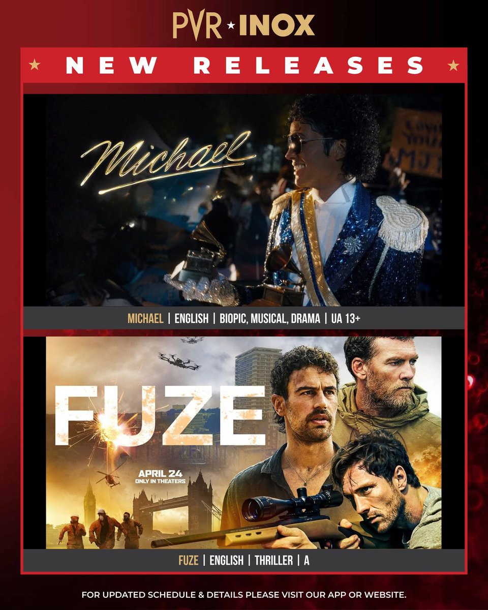 CinemaRareIN's tweet image. In cinemas today (24/4)..

#GinnyWedssSunny2 (Hindi)
#Mercy (Hindi)
#ShreeBabaNeebKaroriMaharaj (Hindi)
#Dabish (Hindi)
#ZakhmiParinda (Hindi)
#Mayan (Hindi dub)
#Michael (English)
#Fuze (English)
#AchappasAlbum (Malayalam)
#KaalamParanjaKadha (Malayalam)