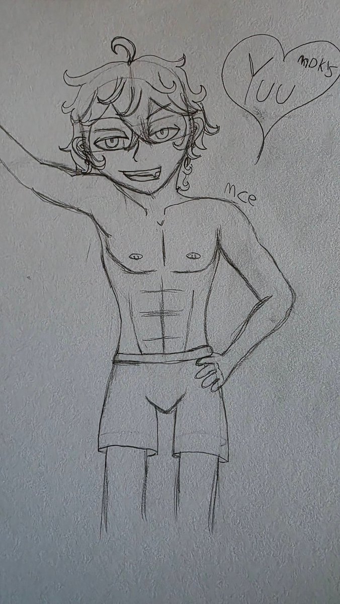 MaskedCatEvil's tweet photo. @mdkixi I drew your prefect during male anatomy practice. I hope you like him. 💜 https://t.co/vchE4CJeix