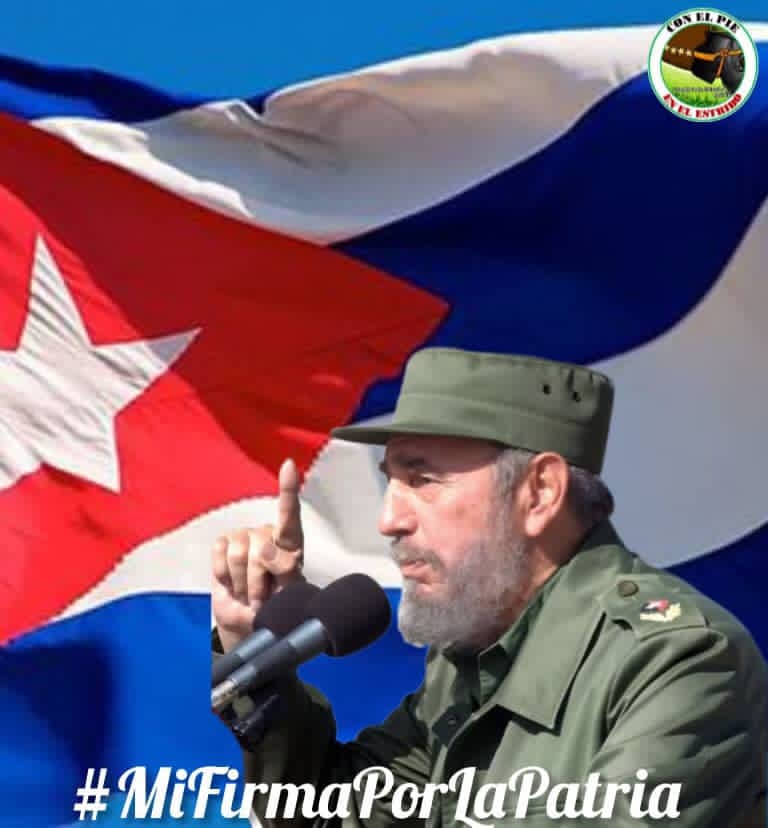 (...)La UNIDAD DEL PUEBLO juega un papel fundamental, el patriotismo juega un papel fundamental y nosotros no vamos a dejar que en eso, haya grietas, y nadie abra grietas aquí... "Fidel Castro"
#GirónEsHoy 
#MiFirmaPorLaPatria 
#ConElPieEnElEstribo