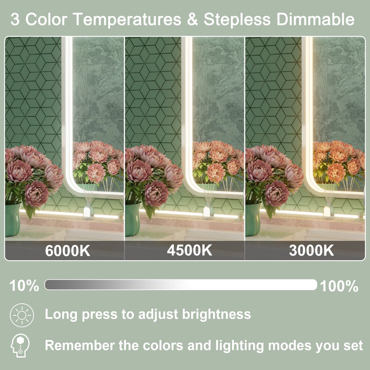 JSneijder2024's tweet image. 🌟Your dream bathroom mirror is here!
🎨Frame colors: Black/Gold/Silver
💡3 color lights adjustable
🔆Stepless brightness control
🌫️Anti-fog keeps reflection clear
Buy now👇
amazon.com/dp/B0F47L6G2K?…
#LEDBathroomMirror #HomeImprovement