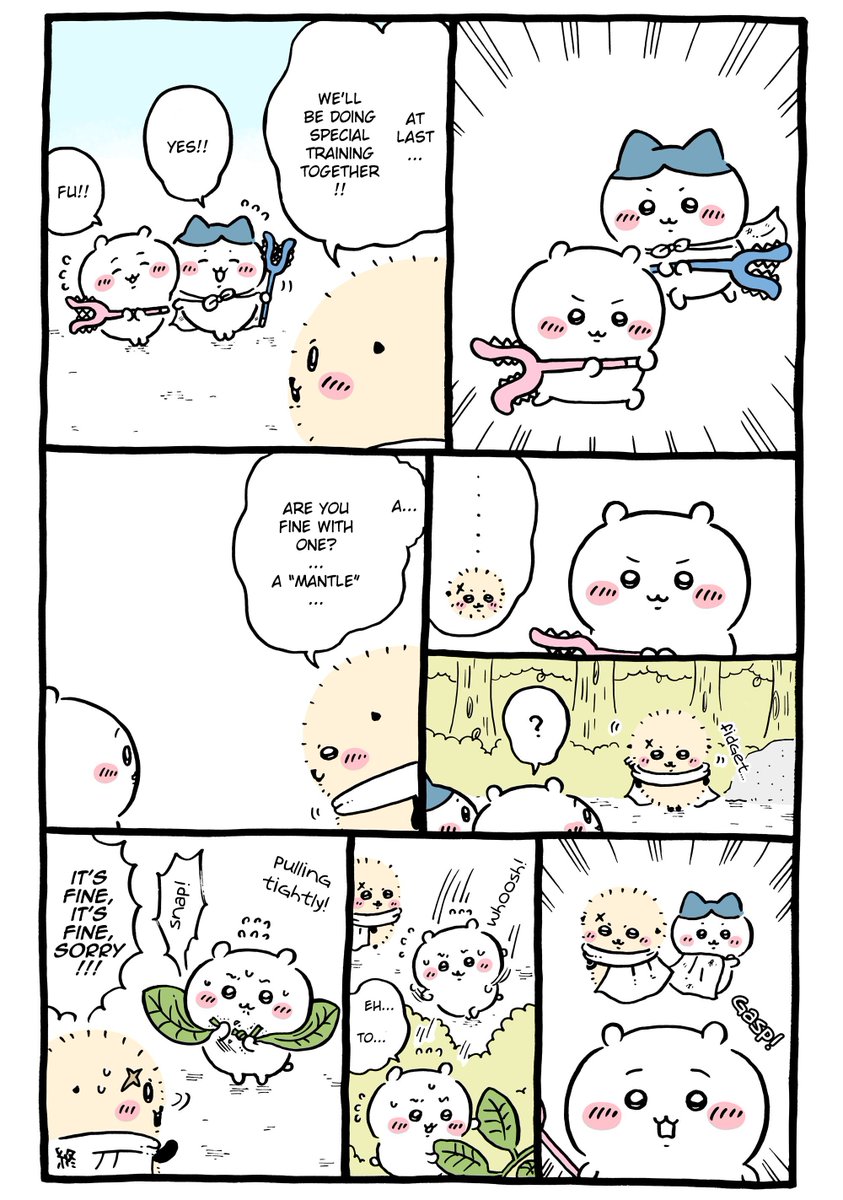 Rakko can be shy sometimes...

#chiikawa #chiikawaeng