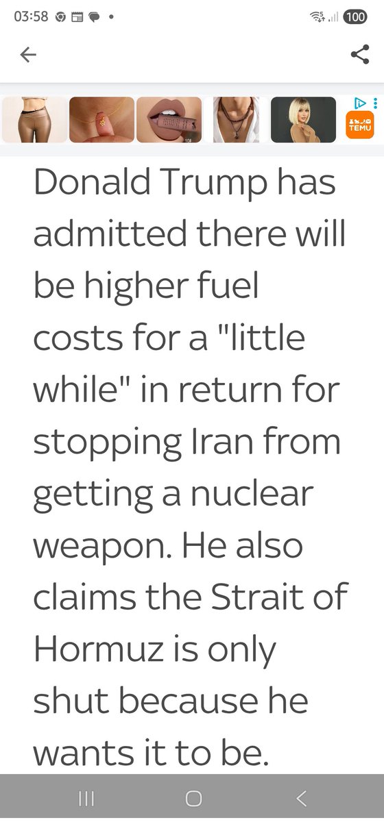Thought iran shut thestrait not trump🤣
