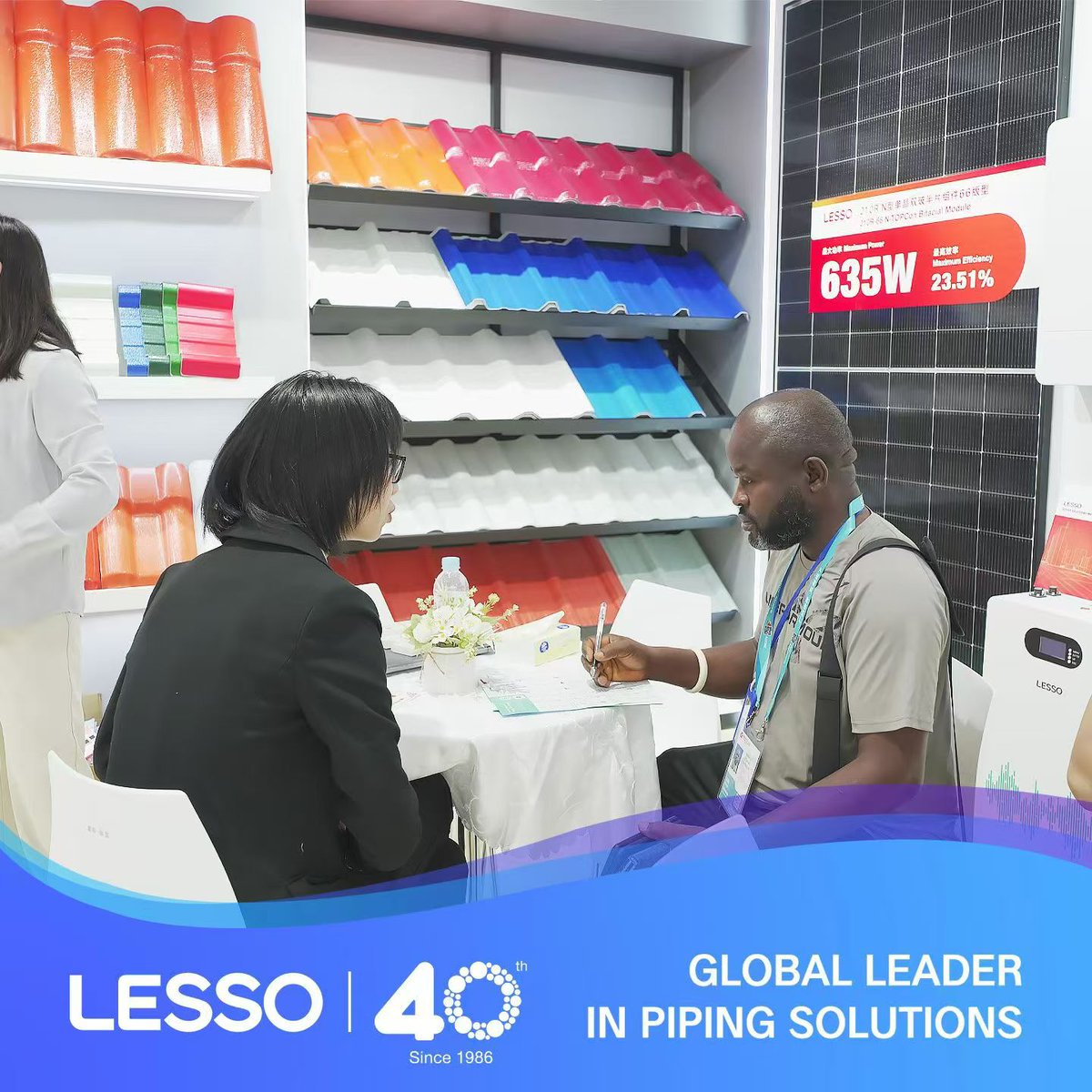 Liansubm's tweet image. LESSO is showcasing comprehensive solutions in pipes and fittings, building materials, home furnishings, and new energy at Canton Fair. Visit us at Area B, Hall 12.2, A13-16, B09-12.
#LESSO #Cantonfair #Buildingmaterials