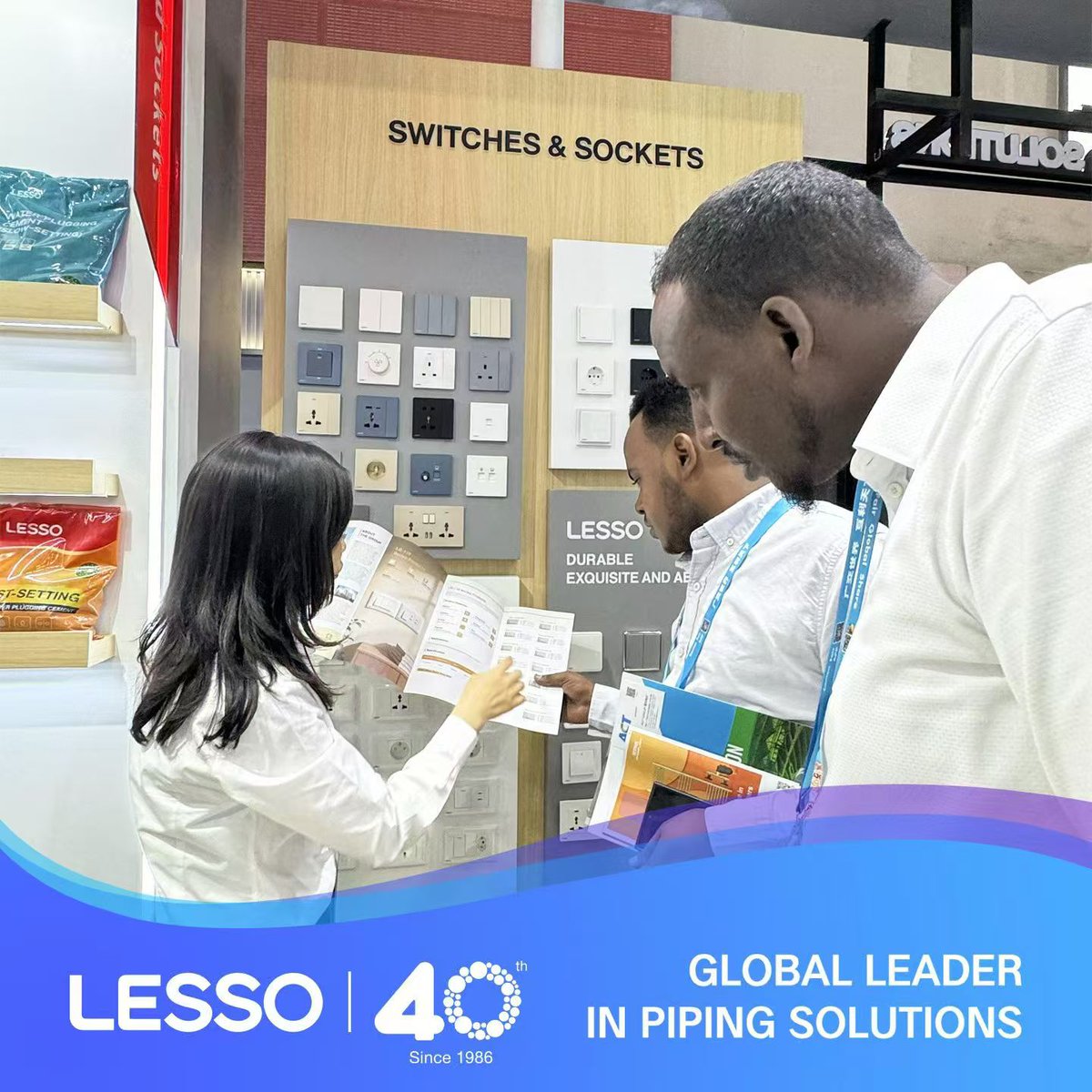 Liansubm's tweet image. LESSO is showcasing comprehensive solutions in pipes and fittings, building materials, home furnishings, and new energy at Canton Fair. Visit us at Area B, Hall 12.2, A13-16, B09-12.
#LESSO #Cantonfair #Buildingmaterials