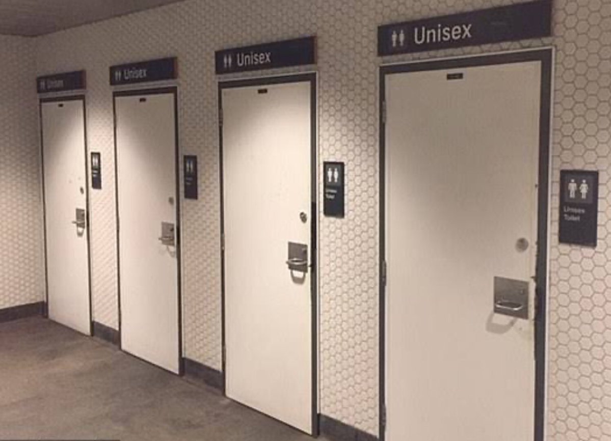 AshfordAu's tweet image. So you don’t have gender neutral toilets in your home, planes, public spaces, transport hubs?
It’s a private space, not a public environment!