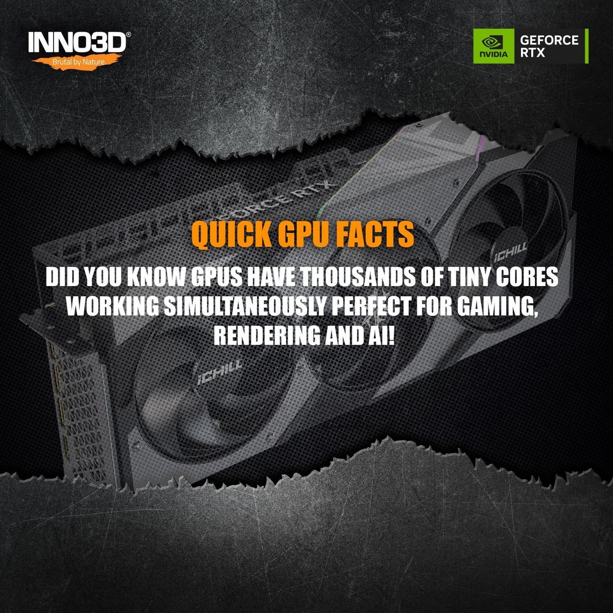 Inno3D's tweet photo. Not just for gaming π§
GPUs are cabale of much more than you think πͺ
.
#Inno3d #Brutalbynature #DidYouKnow #GPUFacts #inno3dindia https://t.co/o7yc9pH3el