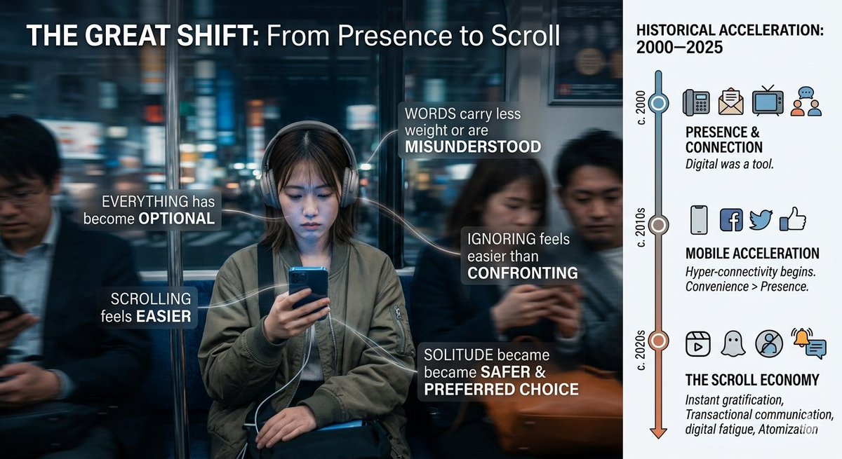 Mystiquesense7's tweet image. When did the world shifted to this fast mode culture,where -scrolling feels easier-everything has become optional-words carry less weight or often misunderstood-ignoring feels easier than confronting- solitude became safer &amp;amp; preferred choice.✨#life #quote #reality #authentic