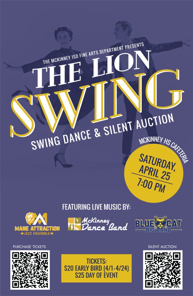 MHSLions's tweet photo. MHS - Lion Swing This Saturday!  Live band and and music! https://t.co/NBTaIlGIs3 https://t.co/Q8tKNcW7Lp