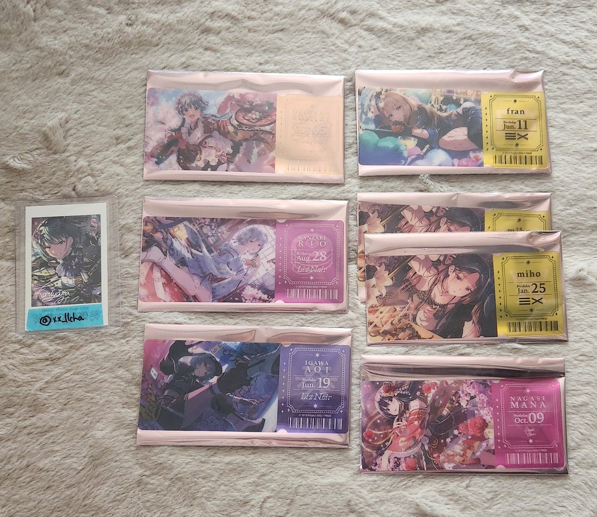 xx_llcha's tweet photo. 【交換】アイプラ ポップアップストア チケット風クリアカード

求 : 愛

譲 : すみれ 莉央 葵 fran miho 麻奈

郵送のみ
初回の方はツイフィご一読ください🙏
FF外からもお気軽にお声がけ下さい https://t.co/el9sM1ZcJx