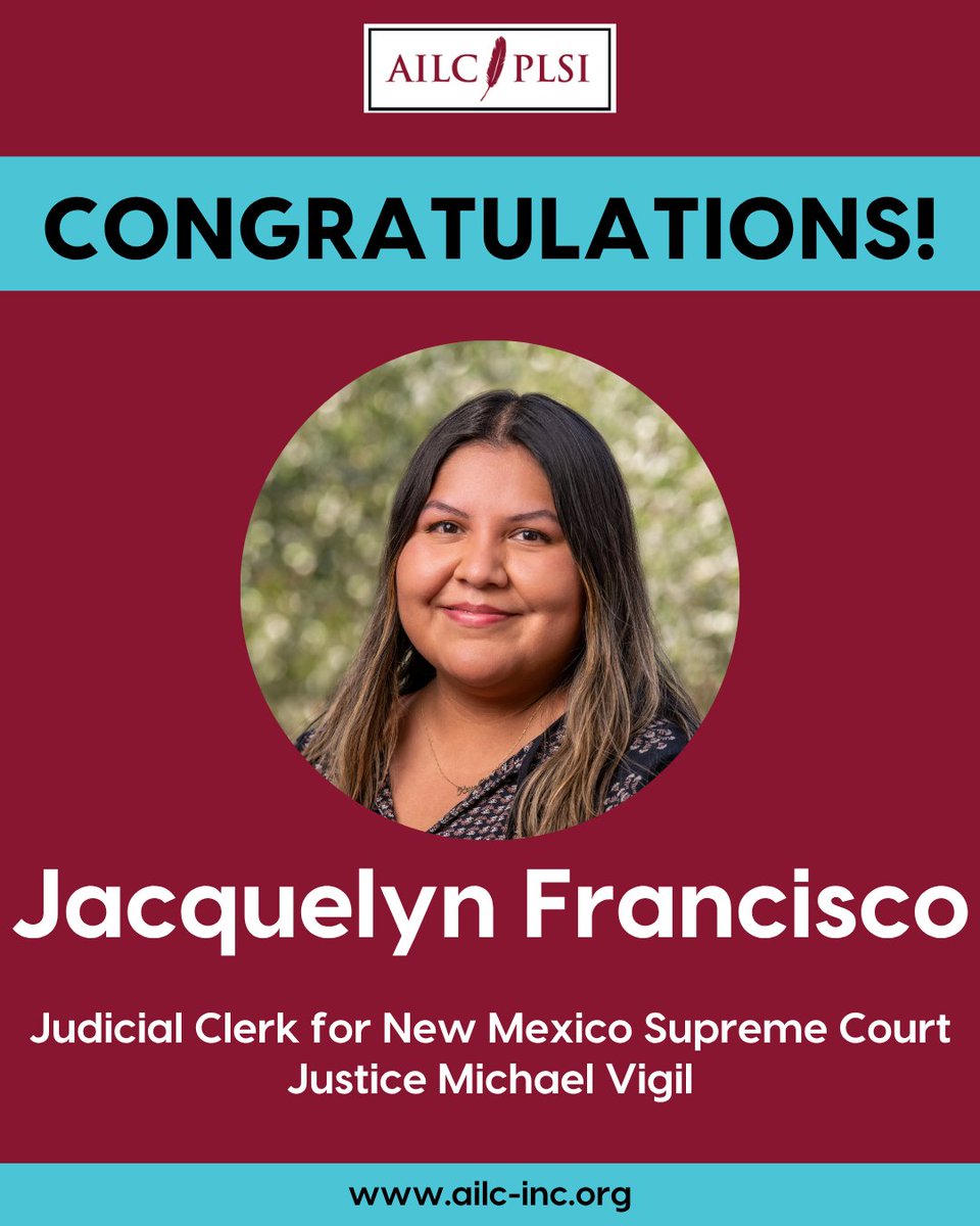 AILCinc's tweet photo. Congratulations, Jacqe (PLSI JCP 2025)!

Best of luck with your Clerkship! https://t.co/r0zA3s5mZp