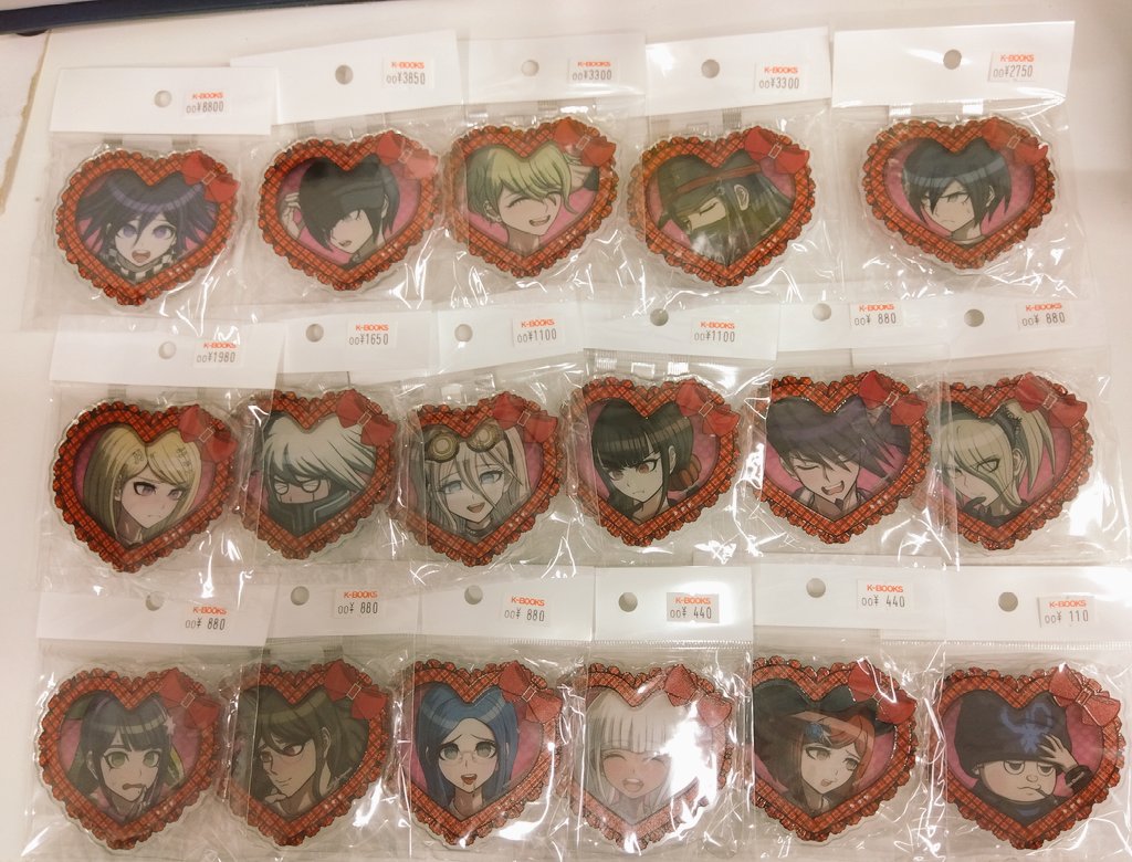 ダンガンロンパ 最原終一 ハート型アクリルバッジ 3個 ダンガンロンパ ハート型アクリルバッジ 最原終一 帽子｜Yahoo!フリマ