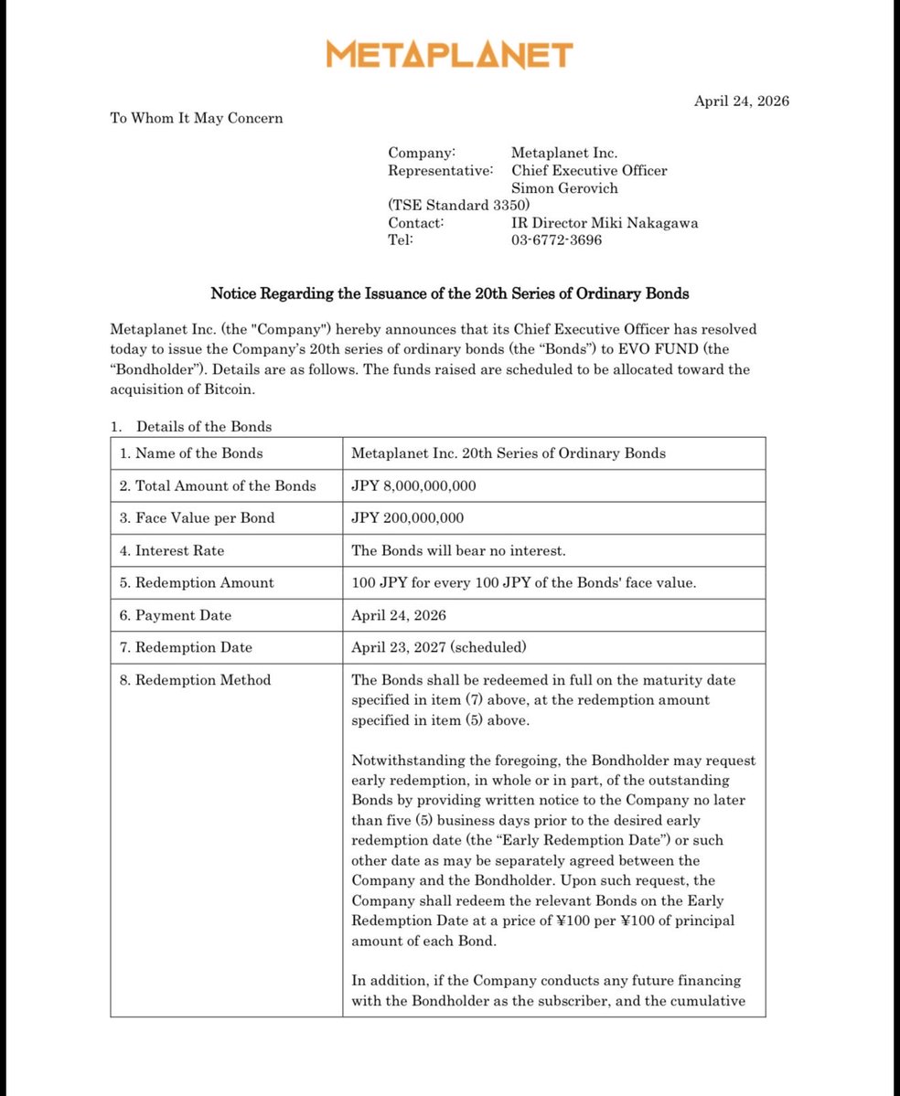 Metaplanet Inc. tweet media