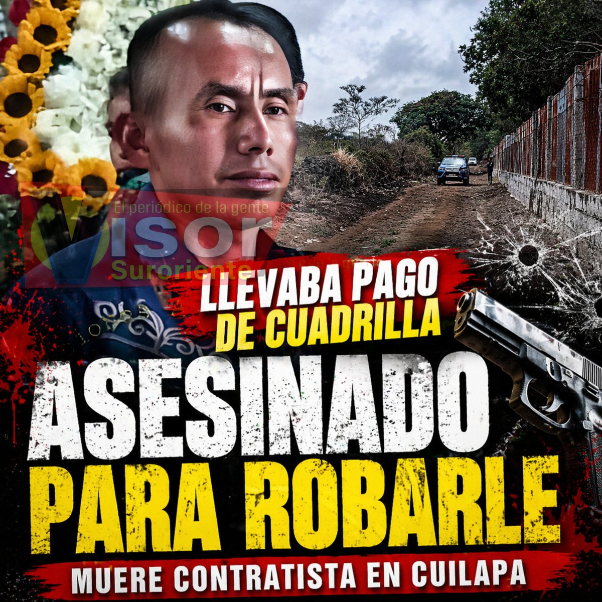 #AMPLIACIÓN || #VIDEO || #CUILAPA 
Alfredo Tiul Caal murió tras ser atacado a balazos. Según versiones, llevaba el pago de una cuadrilla cuando fue interceptado para robarle el dinero. Más información: visorgt.com/ataque-en-la-l…