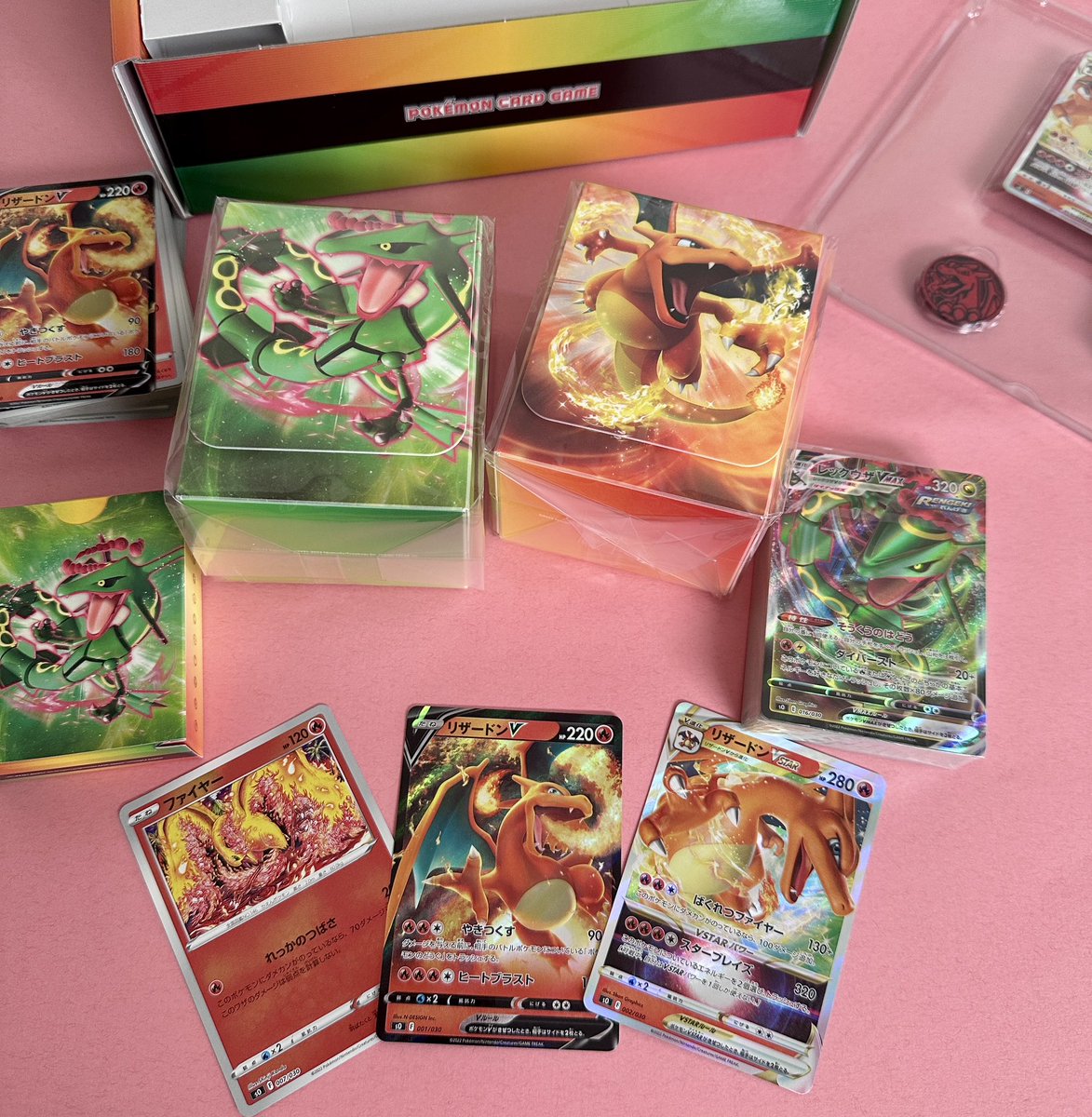 レ*い様 ポケモンカード　引退品　まとめ売り　リザードン　レックウザ　グラードン スペシャルデッキセット『リザードンVSTAR vs レックウザVMAX』【未