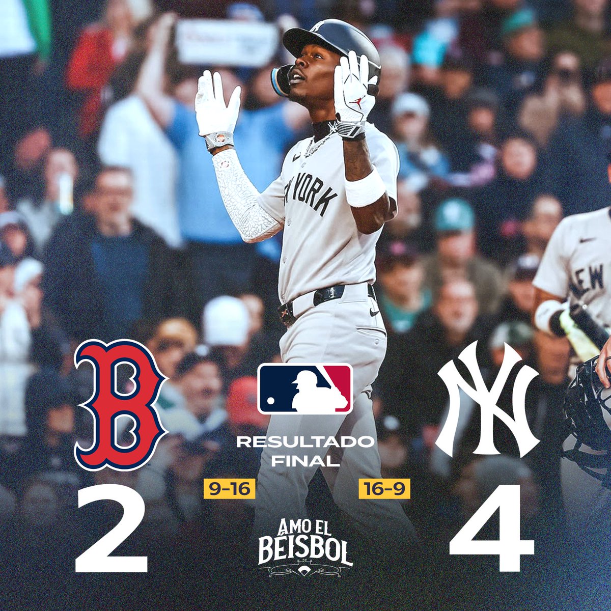 ¡GANARON LOS YANKEES! ⚾⚫
Los Yankees vencieron 4 carreras por 2 a los Red Sox y los barrieron en la serie. 
Los Yankees se llevan el Clásico de Grandes Ligas 
#beisbol #baseball #Yankees #MLB
