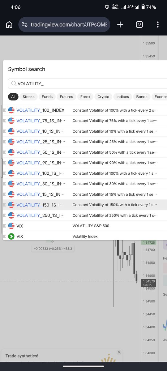 CribWhite's tweet photo. Deriv Volatility pairs now in Trading View 

I love this✅✅

Finally!😊💯 https://t.co/EaE4nY4AHk