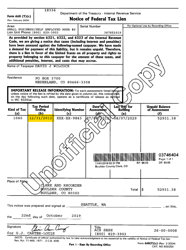 jcspad's tweet photo. The producers of Dark Alliance are not the reason the IRS was after David.  The IRS was after him for back taxes as far back as 2012. https://t.co/6LbdW6dExD