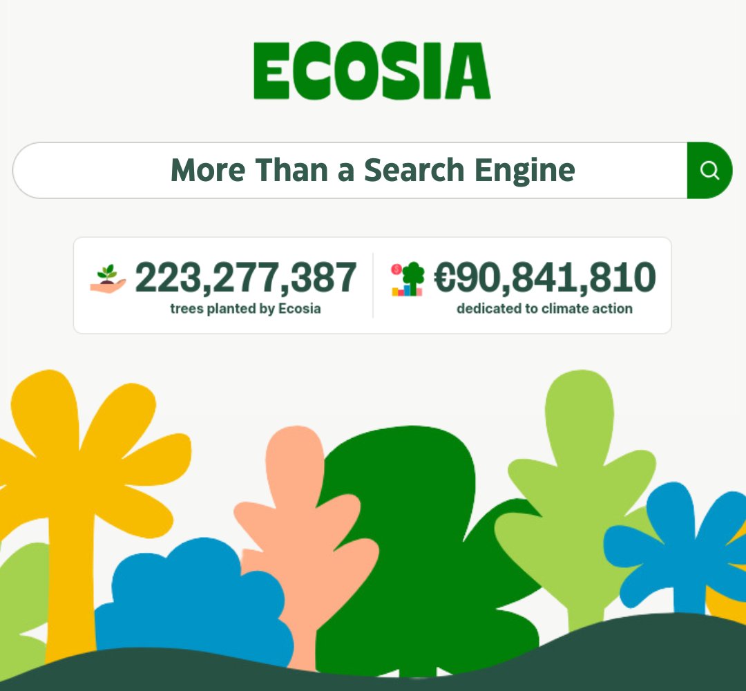 DereeperVivre's tweet photo. Soulignons #ecosia et ses 250M d arbres plantés
Je me bats les couilles de leur delire climat bidon a neuneux
Mais dedier une offre commerciale aboutissant a 250 millions d arbres, ca, c est du lourd. Un vrai aboutissement. Une vraie performance
Ecosia est la preuve vivante que le capitalisme est plus efficace que les autres formes d echange, comme la republique socialo qui taxe outrageusement en faisant chialer sur la planete sans avoir planté 5% du nombre d arbres ecosia
100M€ de budget pour la performance d ecosia depuis 2009... sans aucune exageration, c est ce que detournent et volent PAR JOUR juste pour la france, les elites