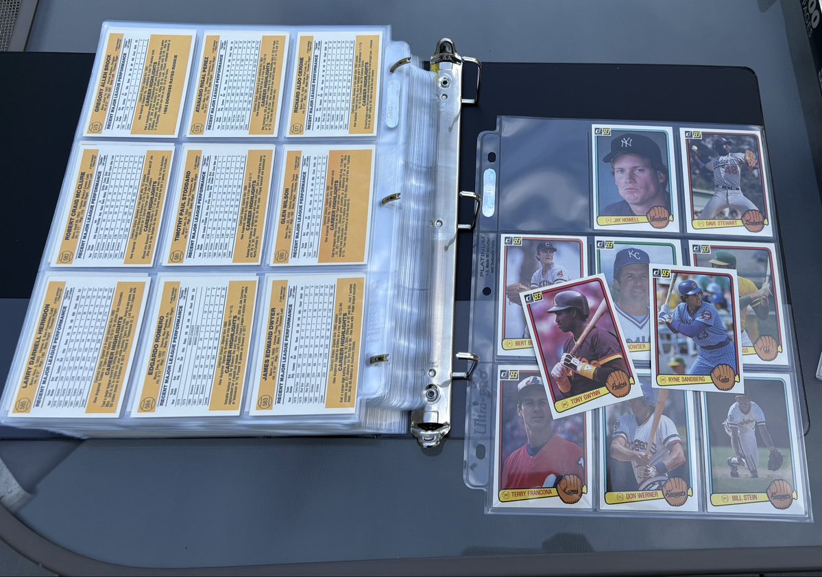 BobbySTL1936's tweet image. I was 9 when I 1st put this set together. 43 years later the set is in pages. Even found my checklist. I’m missing the Boggs and the Chicken card. It is here somewhere. Love putting my sets back in the binders. Love being able to look through the sets. #baseballcards