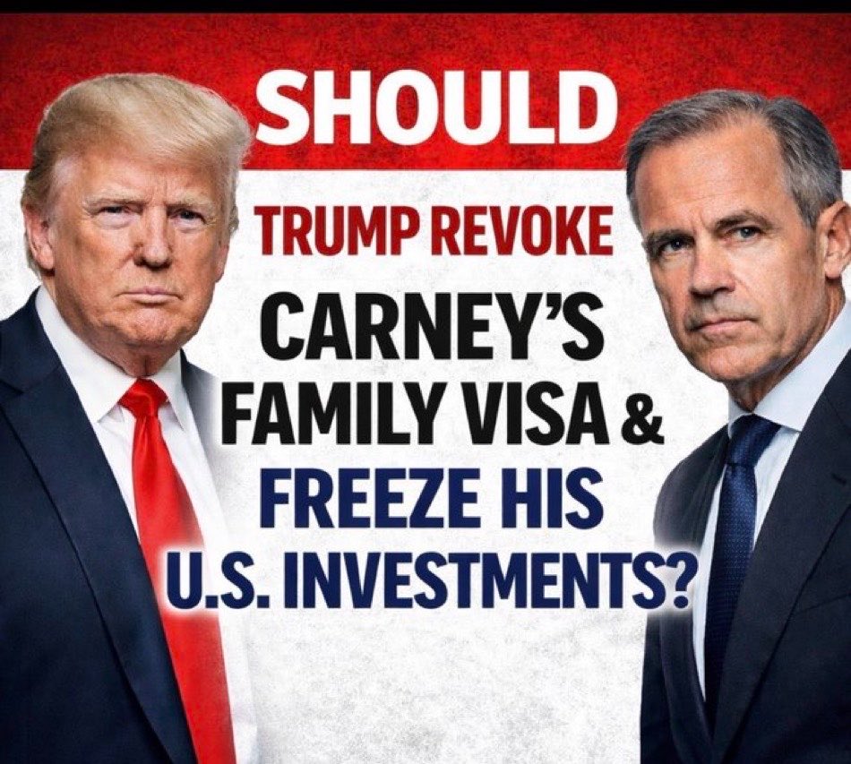 wealthmoose's tweet image. 🇺🇸🇨🇦 Given  Mark Carney’s anti-U.S. stance…

If this were on the table tomorrow:

Should Trump revoke Carney’s family visa &amp;amp; freeze U.S. 🇺🇸 investments?

•YES 

•NO 

#Canada #USA #Trump #Carney