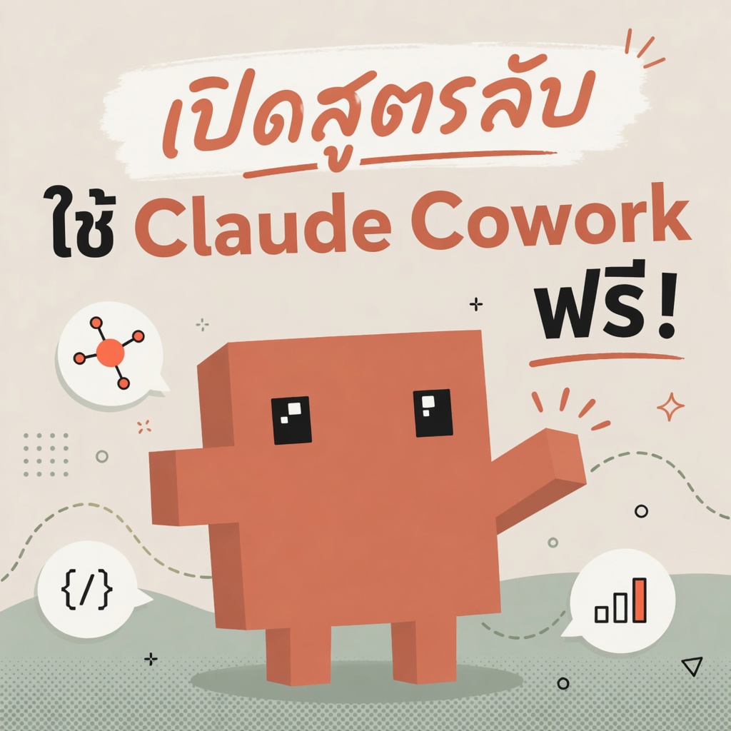 🎉 เปิดสูตรลับ ใช้ Claude Cowork ฟรี! ที่ Anthropic ไม่ได้บอกใคร

Claude Cowork ช่วยงานได้โหดมาก จัดการโปรเจกต์ เขียนโค้ด แก้บั๊ก วิเคราะห์ไฟล์ทั้งหมดได้อย่างดี

แต่พอเจอบิล Token เดือนละหลายพันบาทก็ เกิดอาการวิงเวียน 😵‍💫 ดีจริงแต่แพงจัง

วันนี้ผมมาแจกสูตรลับที่ Anthropic