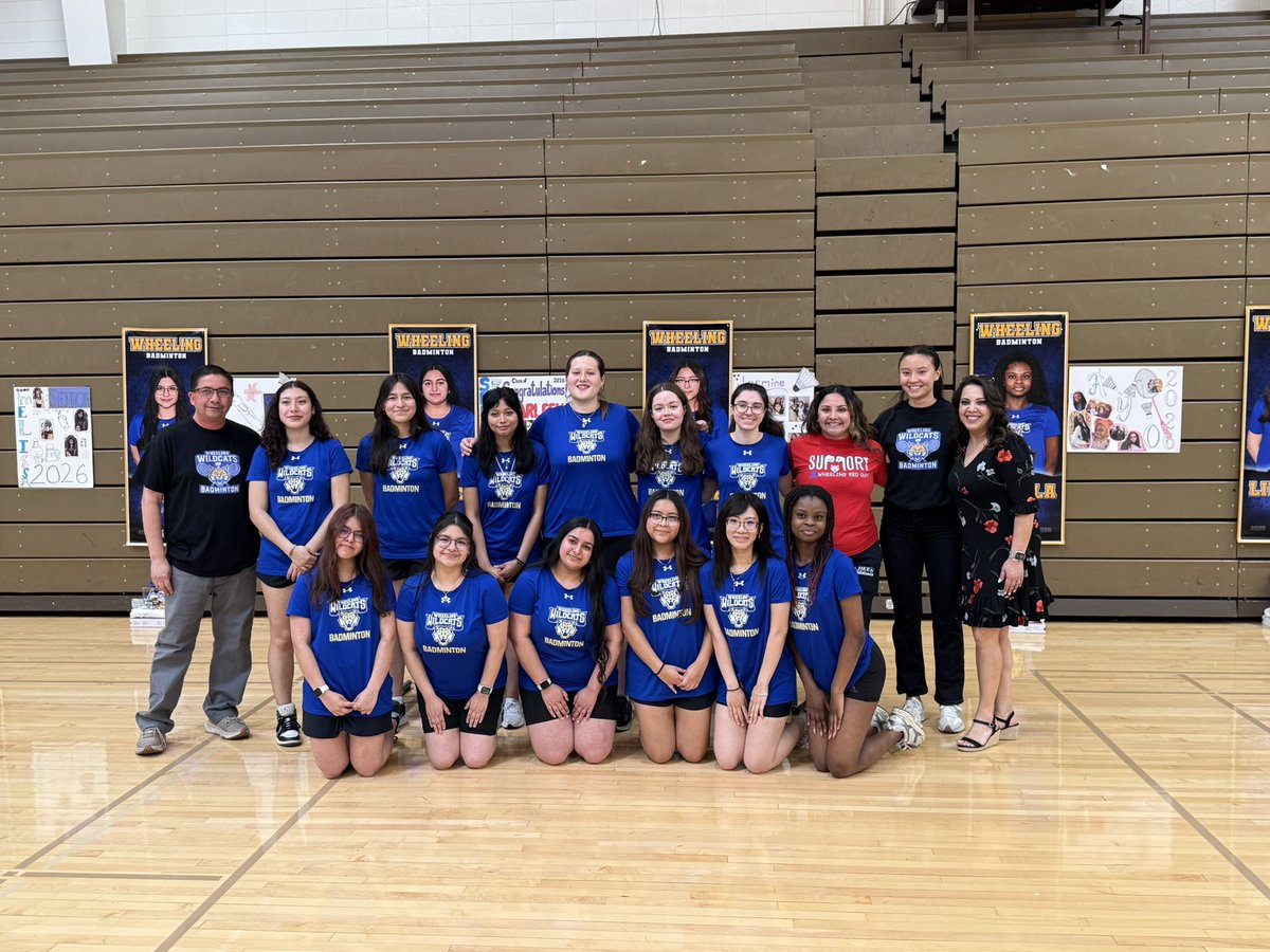 WHSactivities's tweet photo. Badminton celebrating 12 seniors! Thank you and good luck with the rest of the season as well as graduation.  We appreciate all that you have done for the program and WHS! Go Cats!  🏸🐱💙🙌🎓💥 https://t.co/eALt6LrUaS