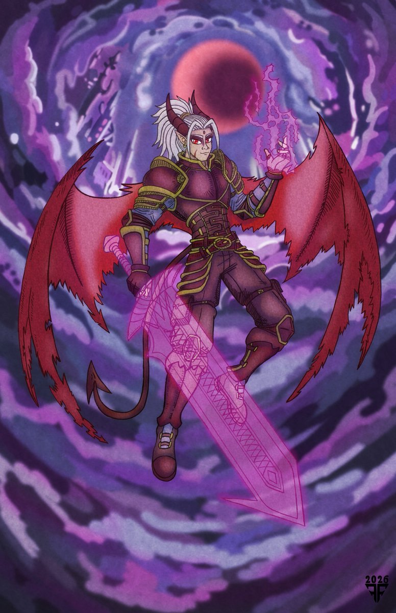 farothfuin's tweet photo. ¡Hola Cristalianos!
💎😈❤️😈💎
Terminada la ilustración de Laki Malakias, Paladin de los Sueños
Pueden invitarme a un café: https://t.co/NT2iK7UMis https://t.co/ydBCg4bjKj