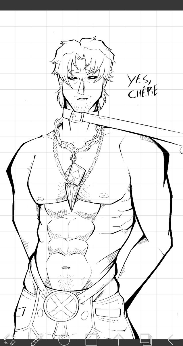 goodnight ✨️
It took me a little while to finish the line art; I used it as a study of the male body, lol. 
.
.
.
#Gambit #Marvelrivals