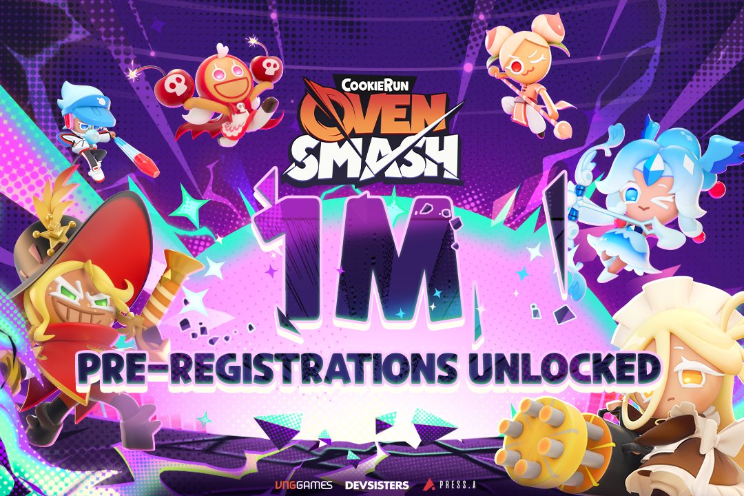 appsgadget's tweet image. CookieRun: OvenSmash SEA beta drops April 23 🍪🔥

✔️ 3v3 real-time PvP
✔️ Localized skins &amp;amp; languages
✔️ NO progress reset
Over 1M pre-registrations already 👀
Jump in early &amp;amp; start smashing!
#CookieRun #OvenSmash #MobileGaming

appsgadget.com/2026/04/cookie…