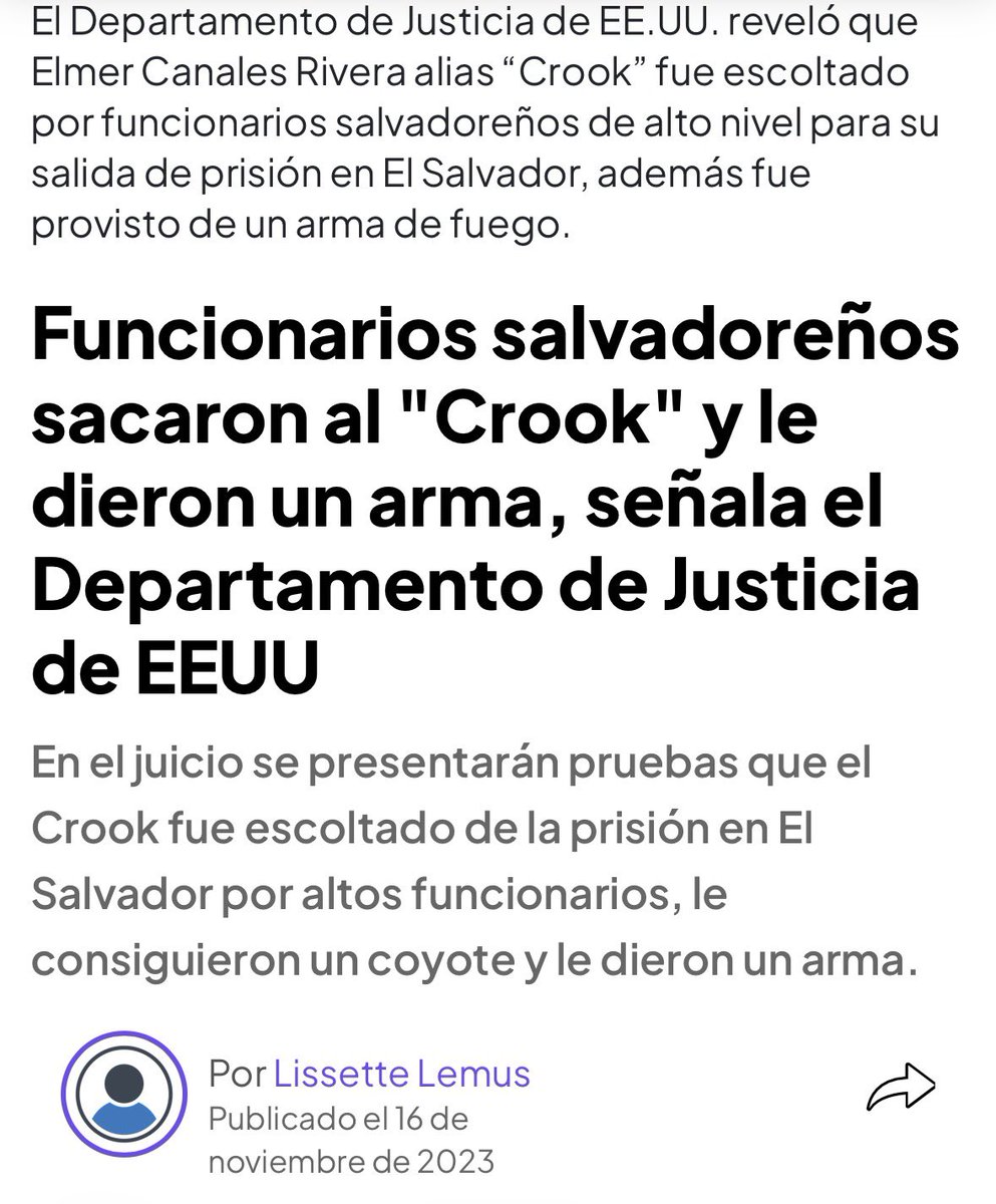 ¿Por qué será que  “El Crook” (líder de la MS-13) no aparece en las imágenes y vídeos que la propaganda bukelista está haciendo del juicio a los líderes de pandillas? 😏

#ElSalvador