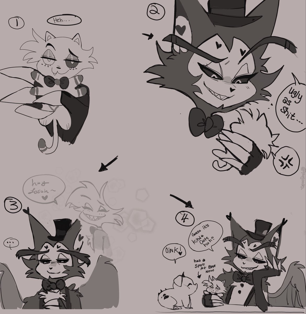 png00112's tweet image. Meow meow Angel #huskerdust #hazbinhotel