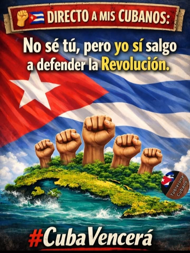 No sé tú, pero yo sí salgo por la revolución.
#CubaEstáFirme 
#CubaEsRevolución 
#MatancerosEnVictoria
#CubaSeDefiende #MiFirmaPorMiPatria