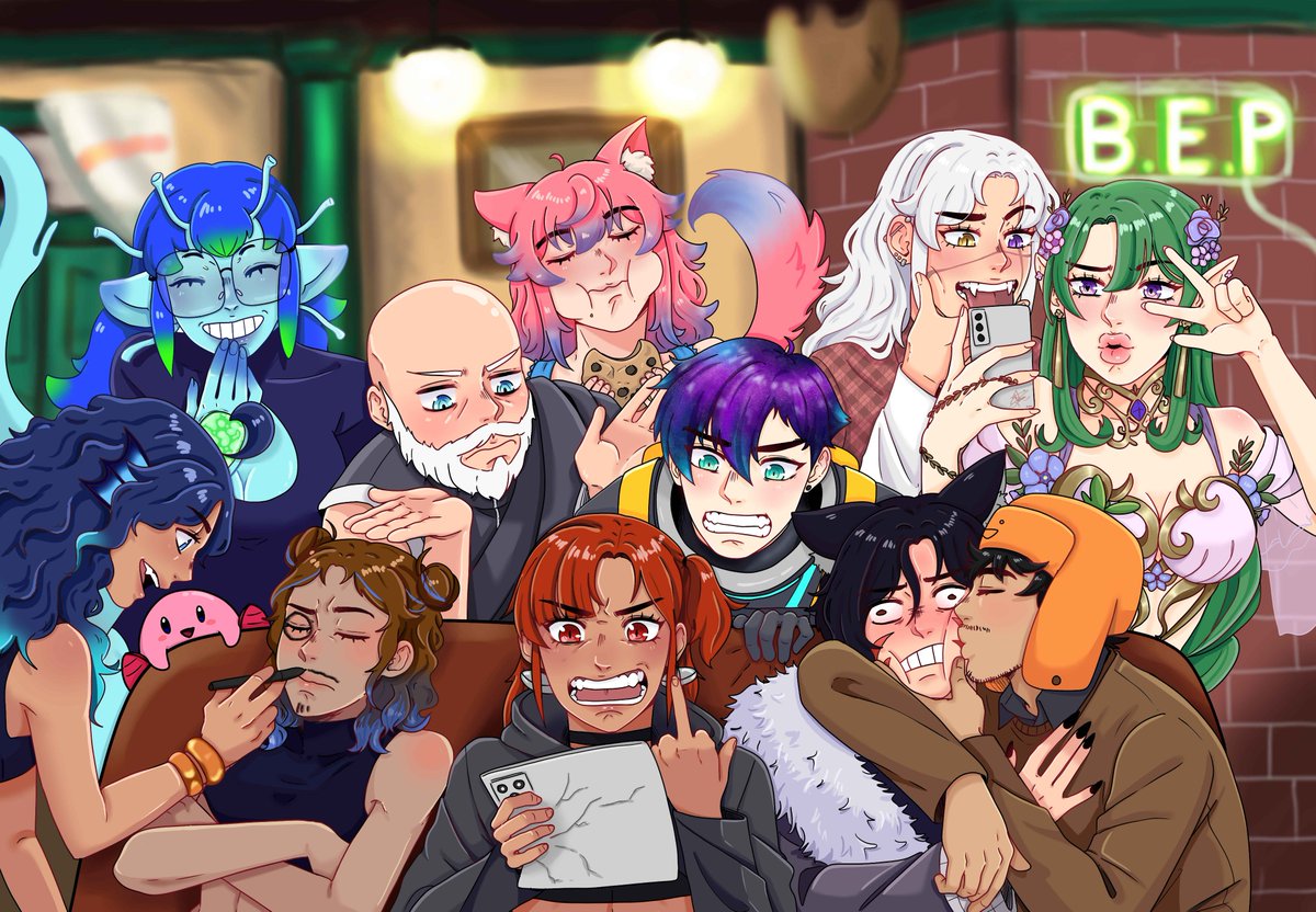 SaraiKaseliah's tweet photo. This is my group! We are a chaotic, yelling mess! And I love them!

Art: @seutahgeul
Group (Can find on twitch!) : @JUNOSSSE @kowoka @seutahgeul @Zens_Nation @frontier_andromeda @TinySharkie5 @multi_fics @esco_unbothered @Synical_Fox @glicko1 @DjNzane https://t.co/7Ej993Ij79