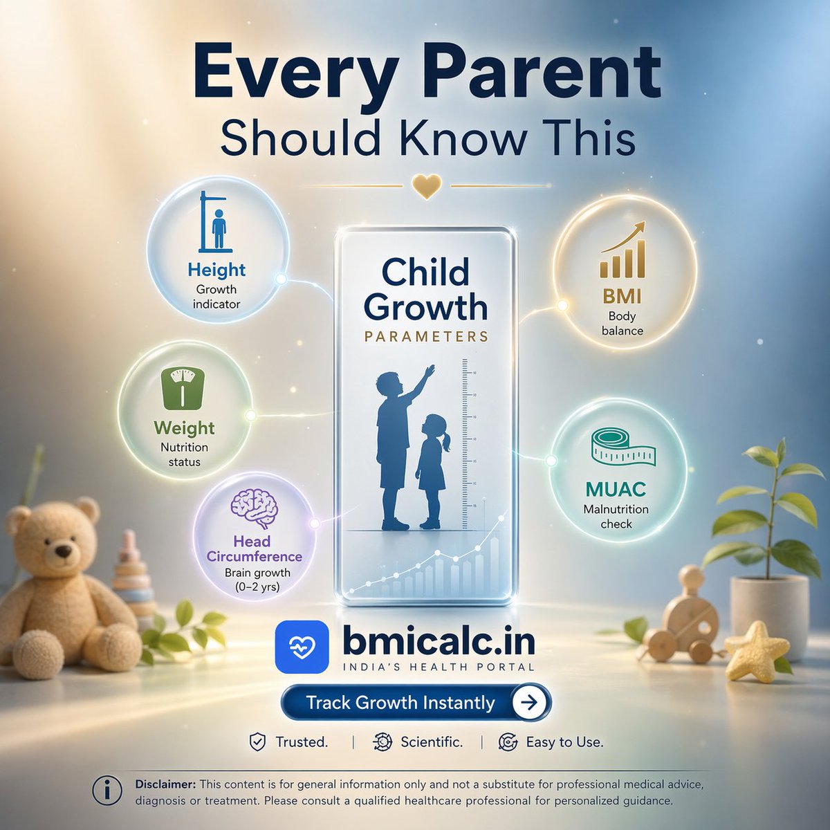 bmicalc_'s tweet photo. Child growth is not just weight 📊
Height, head circumference, milestones all matter.
Know the correct parameters every parent should track.
https://t.co/v3GHH7zMnj 👉 Child growth 
#ChildGrowth #ParentingTips #KidsHealth #PediatricCare #GrowthChart https://t.co/PQc606WCIH