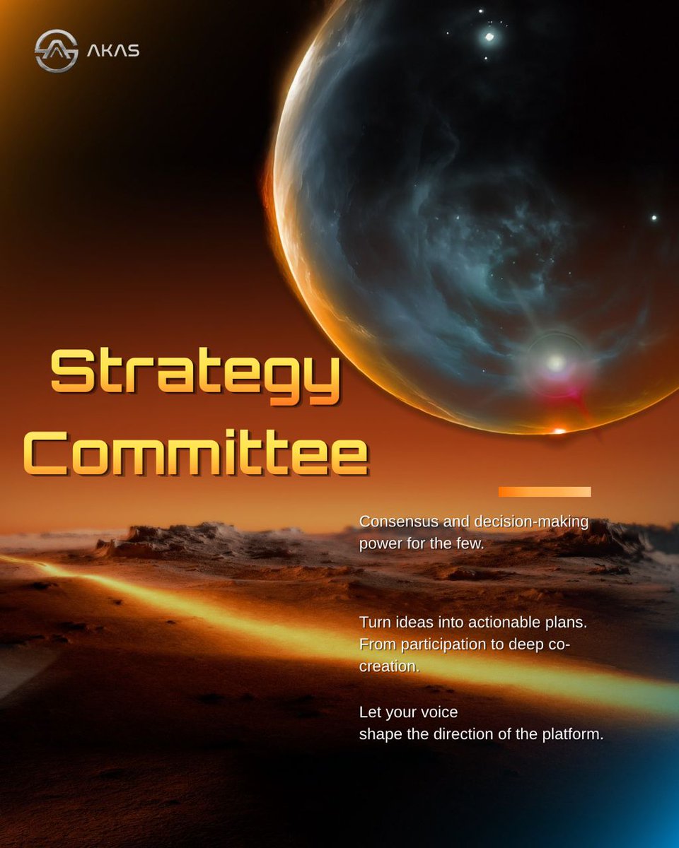 AKASOfficial_'s tweet image. 🏛️ The consensus and decision-making power of the few — Strategy Committee

From suggestions to solutions, from participation to co-creation 🚀
Enter the core proposal layer and co-create strategies

Let your voice become direction

#StrategyCommittee #AKAS #ConsensusDecision