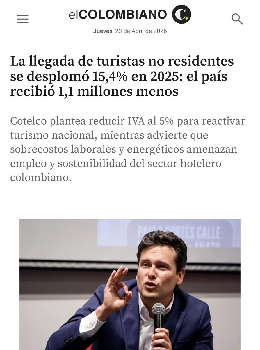 german_ricaurte's tweet photo. Presidente @petrogustavo, ¿no que el turismo iba a reemplazar el petróleo?

Se le desplomó el turismo. ¿Será por esas magníficas condiciones de seguridad que ofrece? https://t.co/o7qaJgUeah