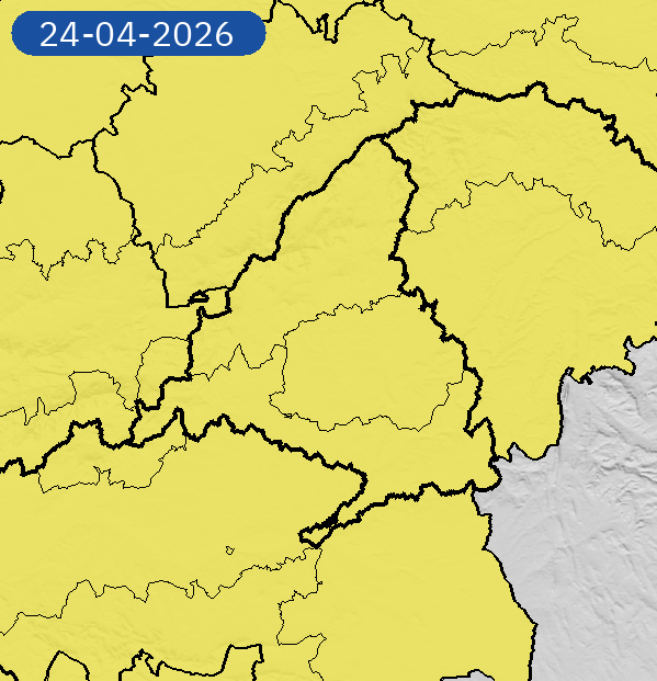 AEMET_Madrid's tweet photo. 24/04 05:18 AVISOS HOY | Comunidad de Madrid: lluvias y tormentas. Nivel máximo de aviso: amarillo.
Actualizaciones en https://t.co/wtnxfrPjIy https://t.co/jrNdyWTJYa