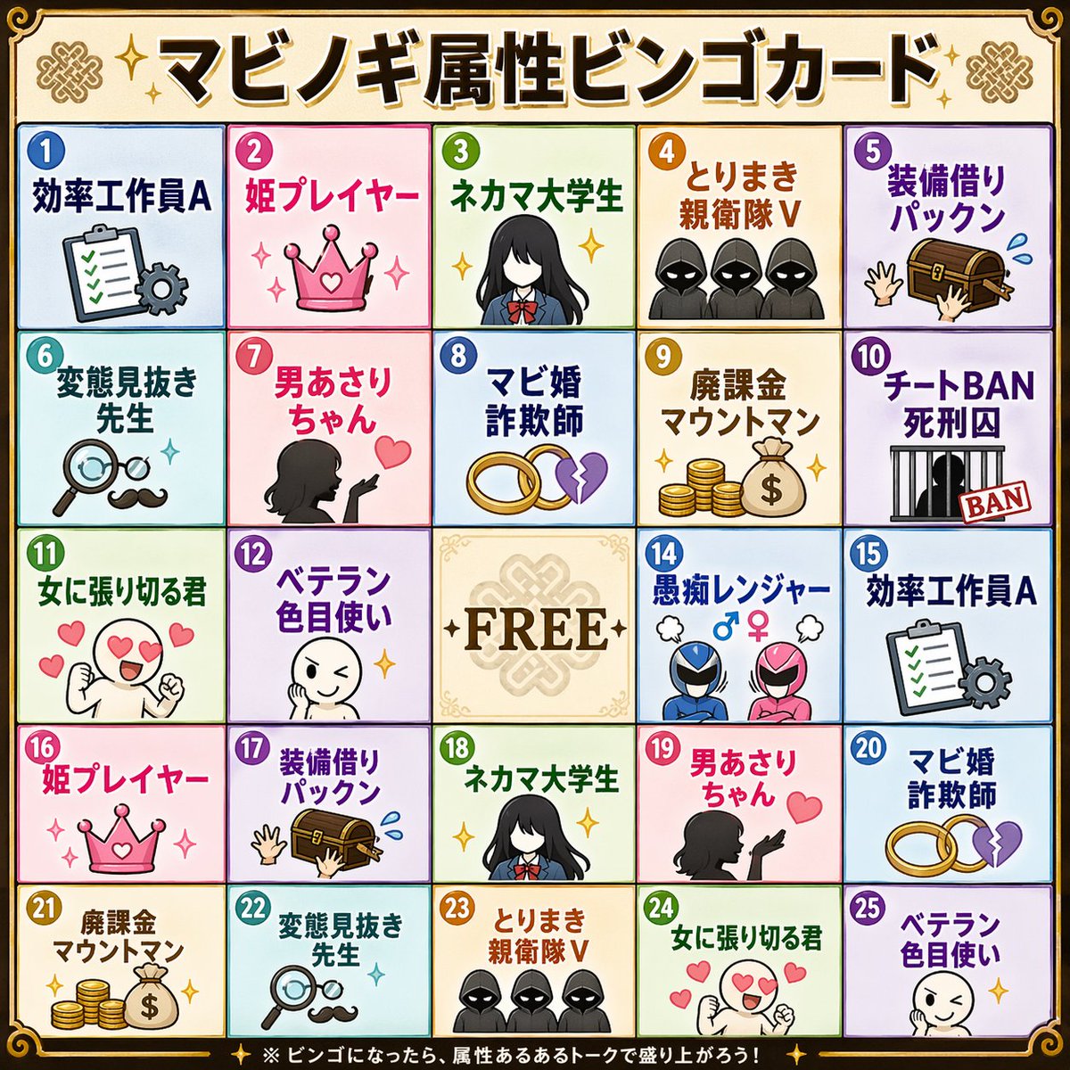 <a href="/lunarfocus2024/">るなふぉーかす</a> せっかくなので、ビンゴカードしてみました。