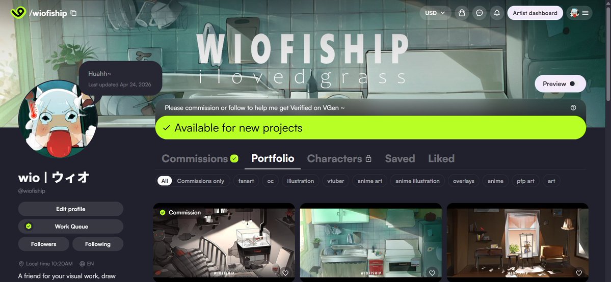 wio | ウィオ 🐏 VGen Comms Open tweet media