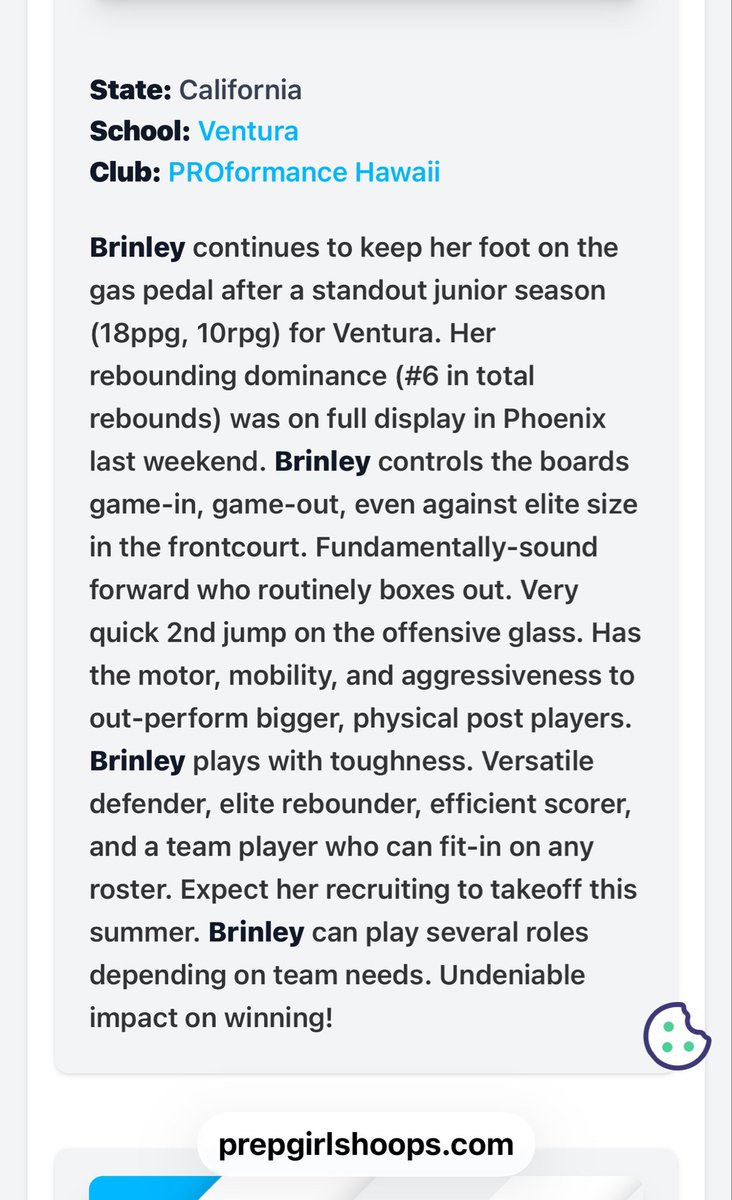 805Brinley's tweet photo. Appreciate you @maurykj  thank you for watching us! 

@vtagirlsbball @TheGaragePod https://t.co/A6zfkowLyX