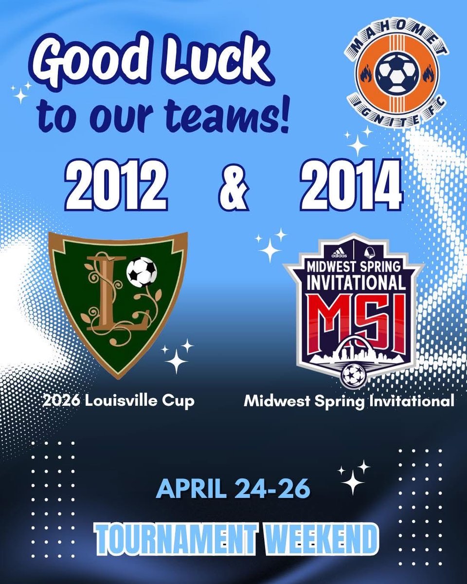 MahometIgniteFC's tweet photo. Good luck to our teams this weekend!  Let’s go Ignite! 🔥⚽️🔥 https://t.co/GdyE5Qa4On